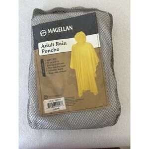 Magellan Outdoors Adult Rain Hooded Poncho 51" x 42" One Size‎ Hood Snap Clousre